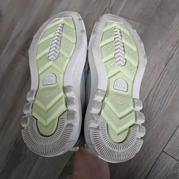 Sorel Silver Metallic Platform Sneakers with White Soles - Picture 7 of 8